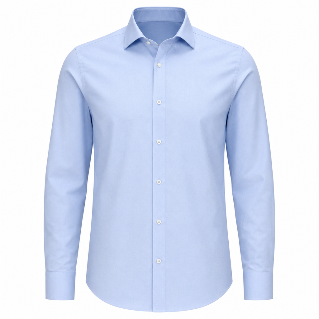 Classic Cotton Dress Shirt – Sky Blue | Gondi Caboni