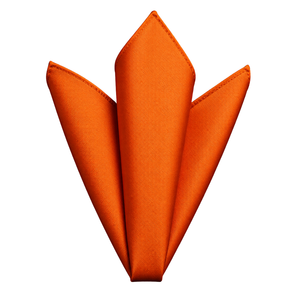 Premium Satin Pocket Square – Burnt Orange | Gondi Caboni