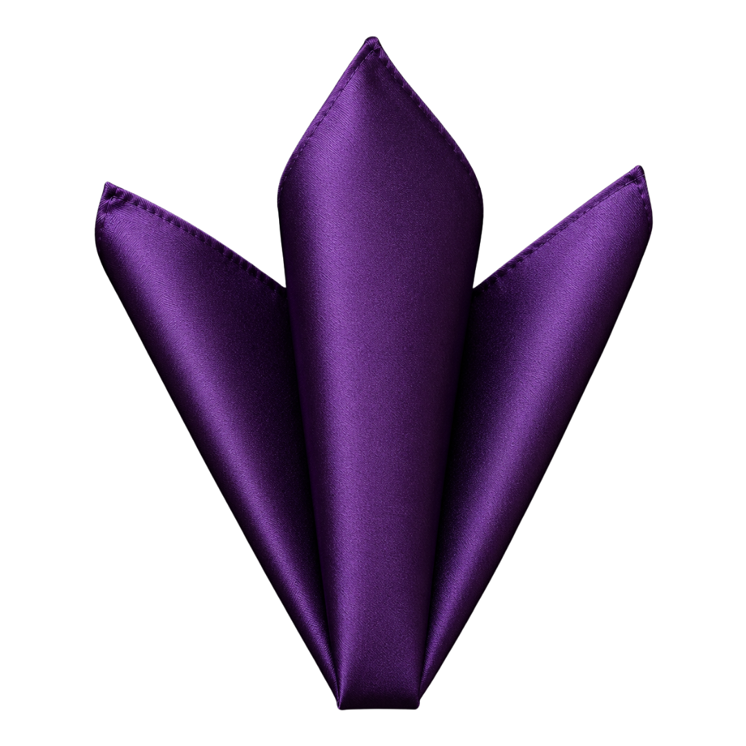 Premium Satin Pocket Square – Royal Violet | Gondi Caboni