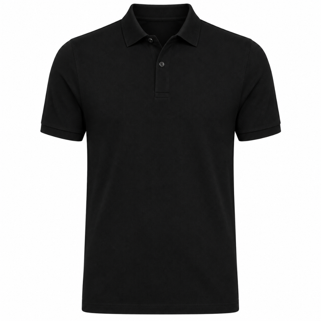 Premium Piqué Polo Shirt – Black | Gondi Caboni